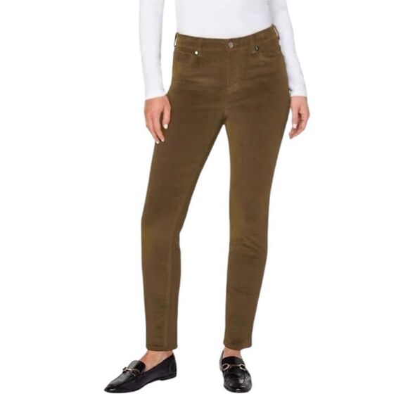 Well Worn Pants - Well Worn Women’s High Rise Corduroy Pants Brown